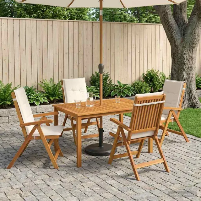 vidaXL 5-delige tuin eetset Naturel Massief Acaciahout, foto 2