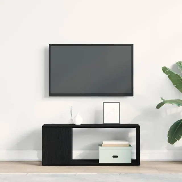 vidaXL Tv-meubelset 80 x 24 x 32 cm Zwart Eiken Bewerkt hout, foto 2