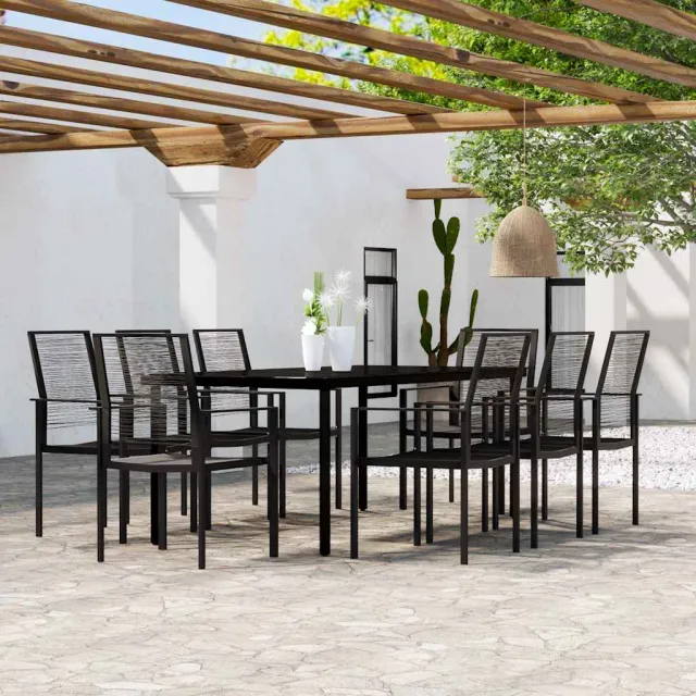 vidaXL 9-delige Tuinset zwart, foto 2
