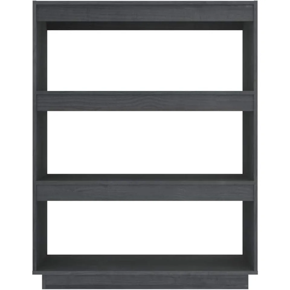 vidaXL Boekenkast/kamerscherm 80x35x103 cm massief grenenhout grijs, foto 4