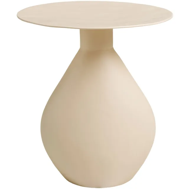House Nordic Bijzettafel Calais - Rond Off-White Metaal - Ø36x40cm Off White
