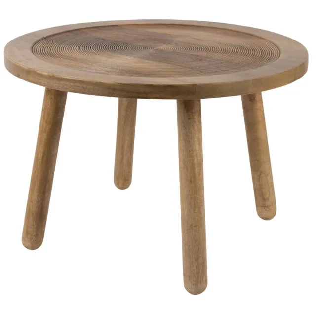 Zuiver Dendron bijzettafel rond bruin