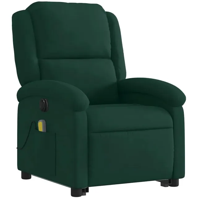 GranMaison Massagestoel - Relaxfauteuil - Zetel - Sta op stoel elektrisch - Stof - 1 persoons - Met armleuning - Zeer comfortabel - Elektrisch - Donkergroen