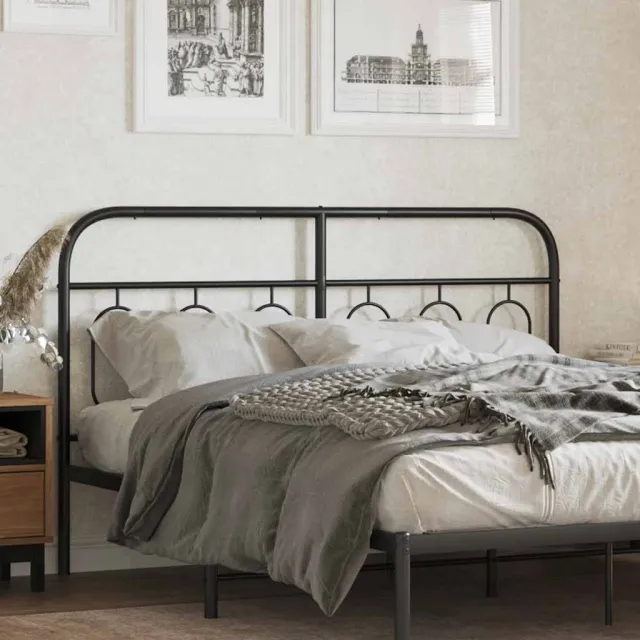 vidaXL Vervangend hoofdbord 150 cm metaal zwart