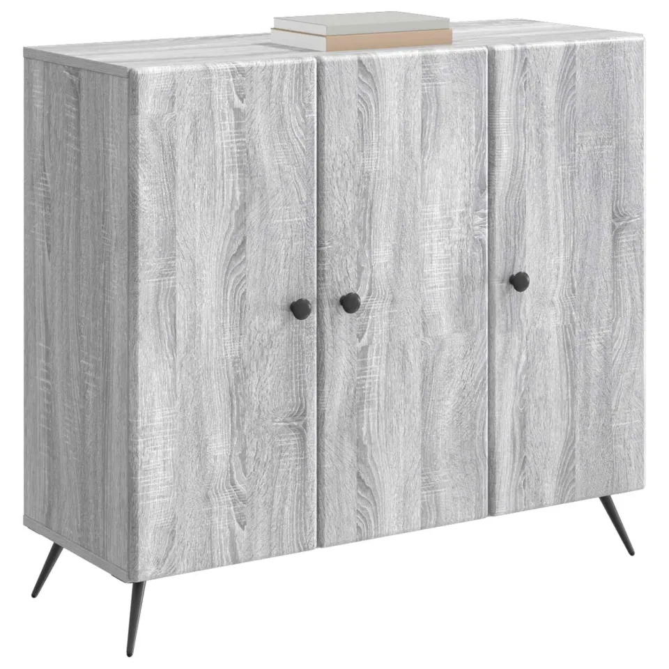 vidaXL Dressoir Grijs sonoma 89 x 34,5 x 80 cm Bewerkt hout