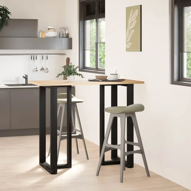 vidaXL Bartafelpoten 2 st T-vormig 60x35x(110-111) cm staal zwart