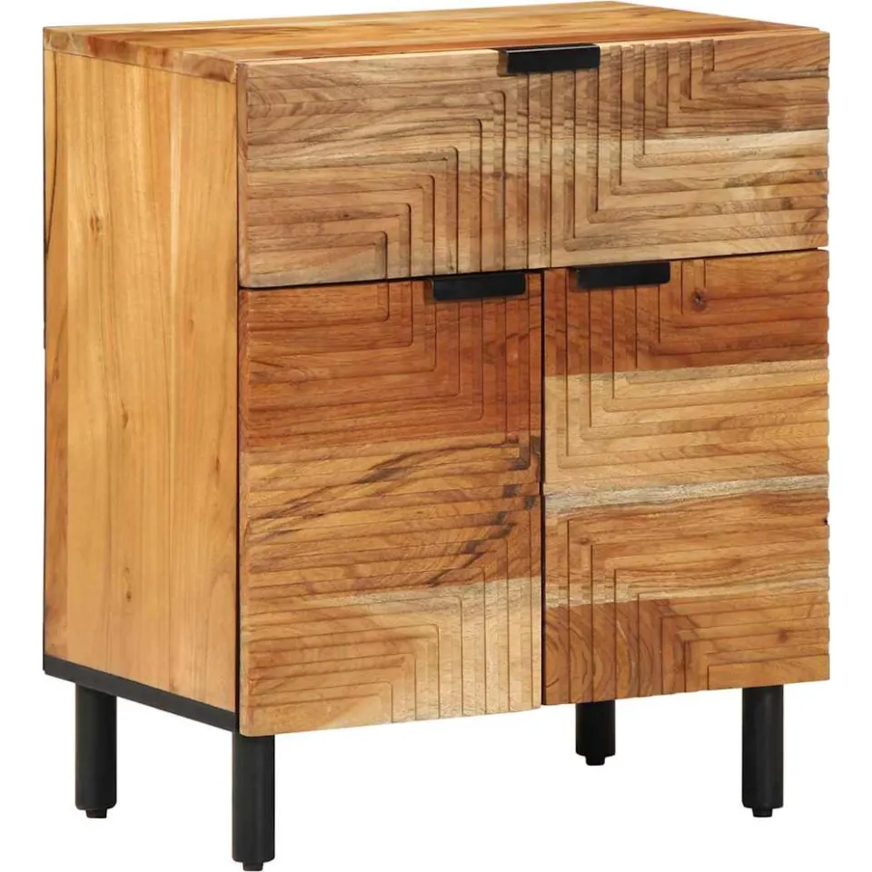 vidaXL Bed kast Bruin 50 x 33 x 60 cm Massief Acaciahout, foto 2