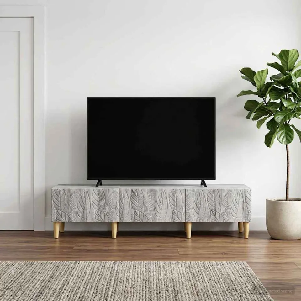 vidaXL TV-kast 147 x 34,5 x 30 cm Grijs Sonoma Bewerkt hout, foto 3