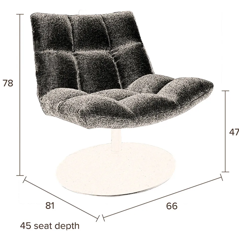 Dutchbone fauteuil Bar Lounge cognac, foto 3