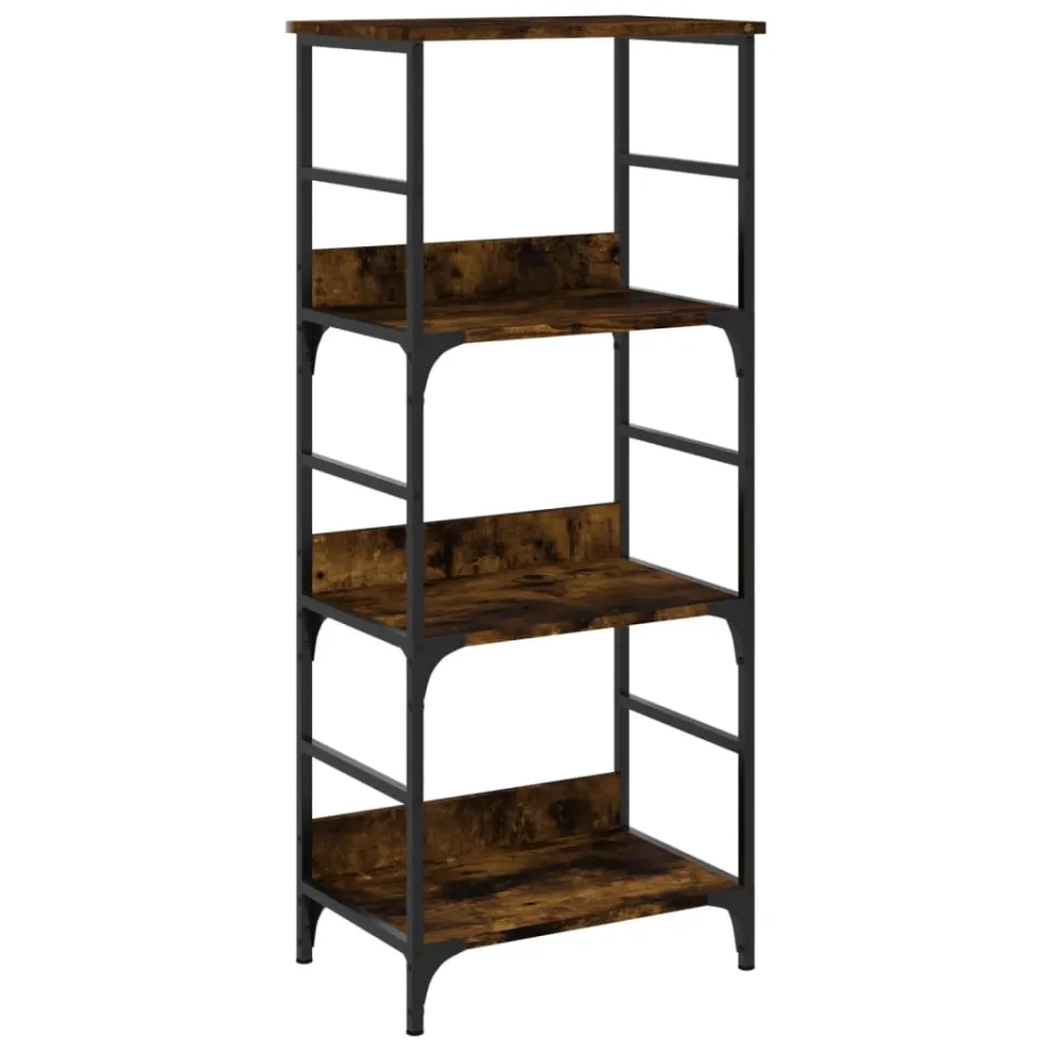 vidaXL Boekenrek 50x33x117,5 cm bewerkt hout gerookt eikenkleurig, foto 3