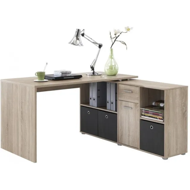 Fd Furniture Hoekbureau Trex 136 cm breed eiken Bruin