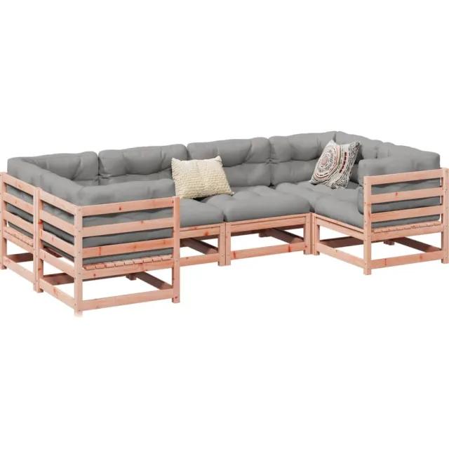 vidaXL 6-delige Loungeset massief douglas vurenhout bruin, foto 2