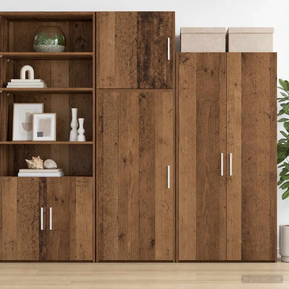 vidaXL Wandkast Oud hout 45 x 42,5 x 40 cm Bewerkt hout bruin, foto 2