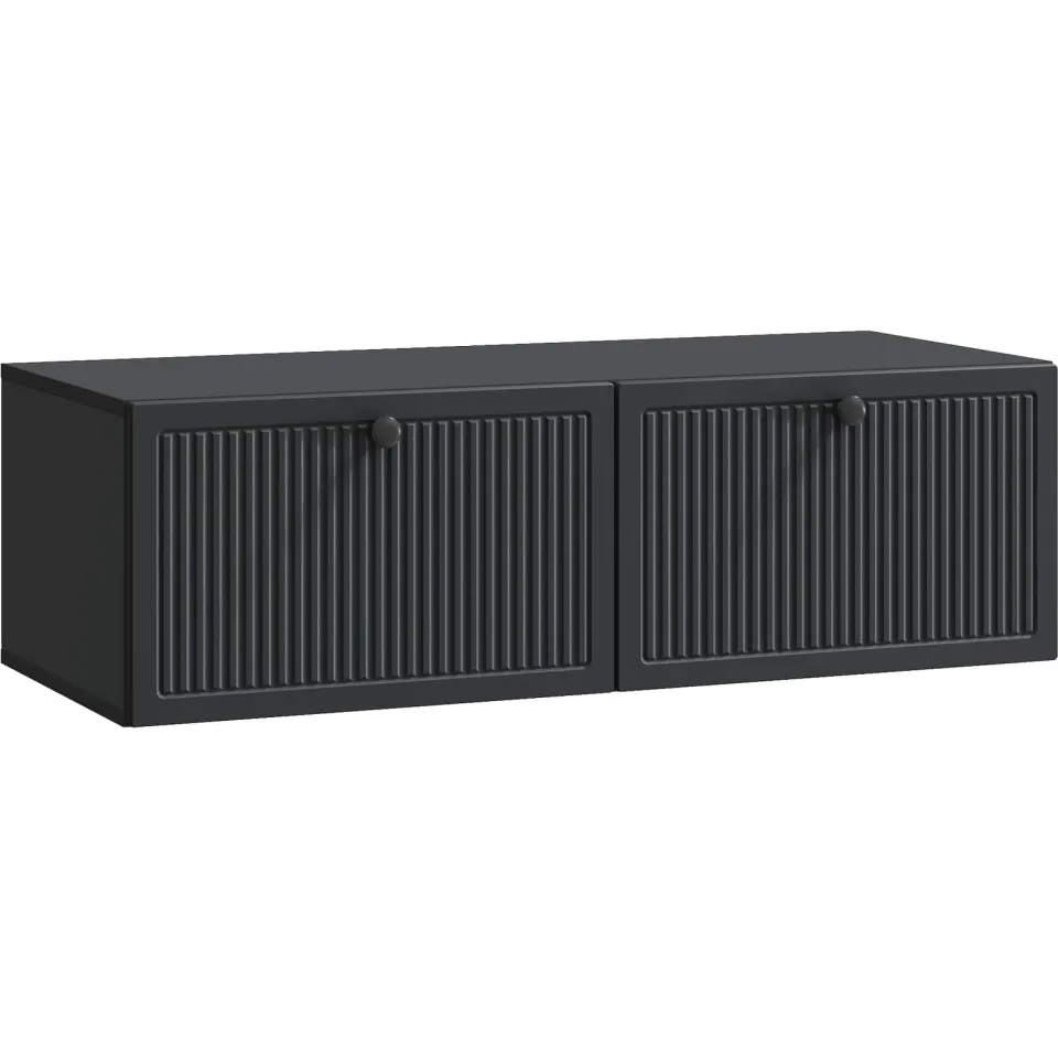 vidaXL Wandbeugel TV-kast Zwart 98 x 41 x 30 cm Bewerkt hout, foto 3