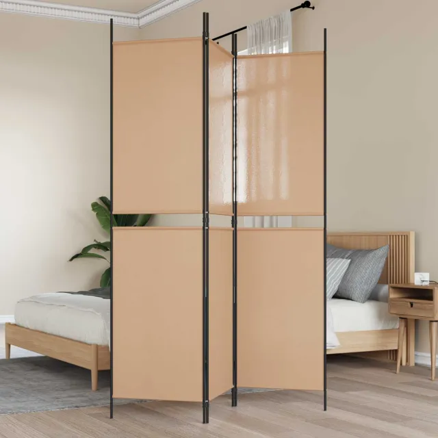 vidaXL 3-Panel Room Divider Beige 150 x 200 cm Stof, foto 2
