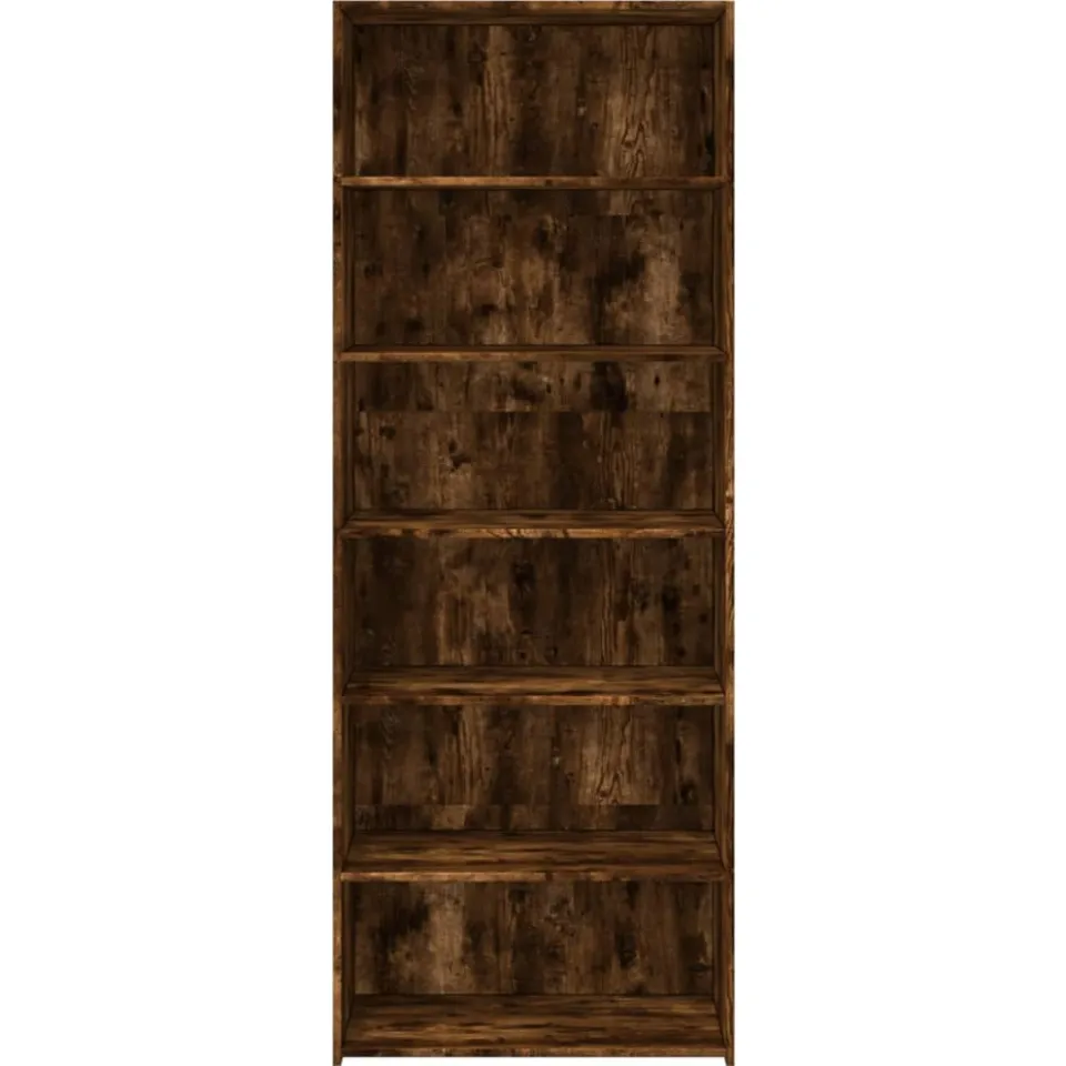 vidaXL Hoge kast 70x41x185 cm bewerkt hout gerookt eikenkleurig Bruin