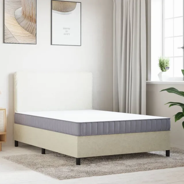vidaXL Schuimmatras middelzacht 140x190 cm Wit