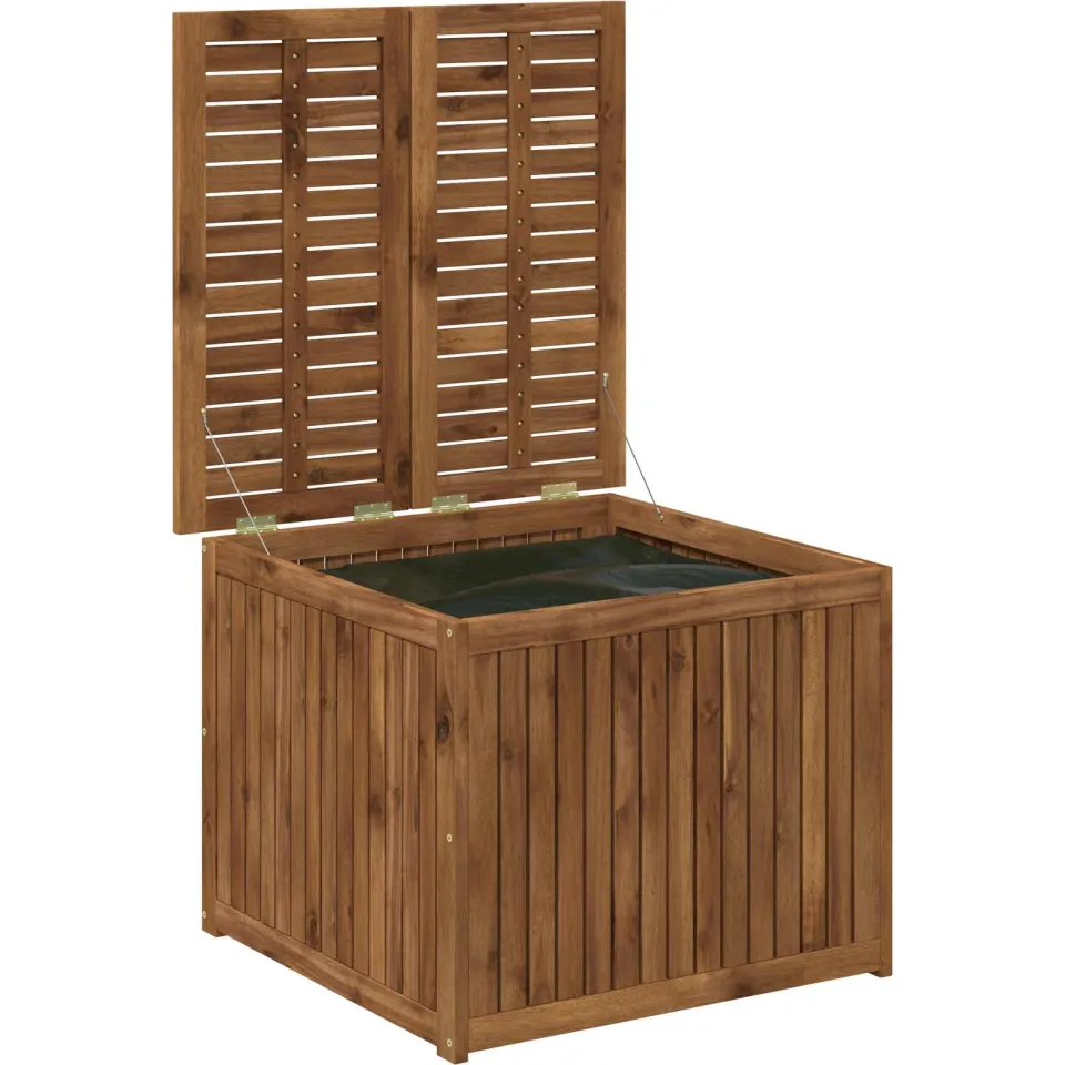 vidaXL Tuinopslagdoos LAREN Massief Acaciahout 70,5 x 68,5 x 53,5 cm Bruin