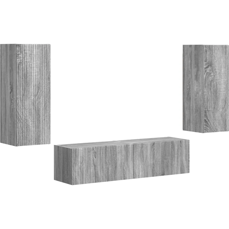 vidaXL Tv-meubelset 2 st 30 x 31 x 80 cm Grijs Sonoma, foto 3