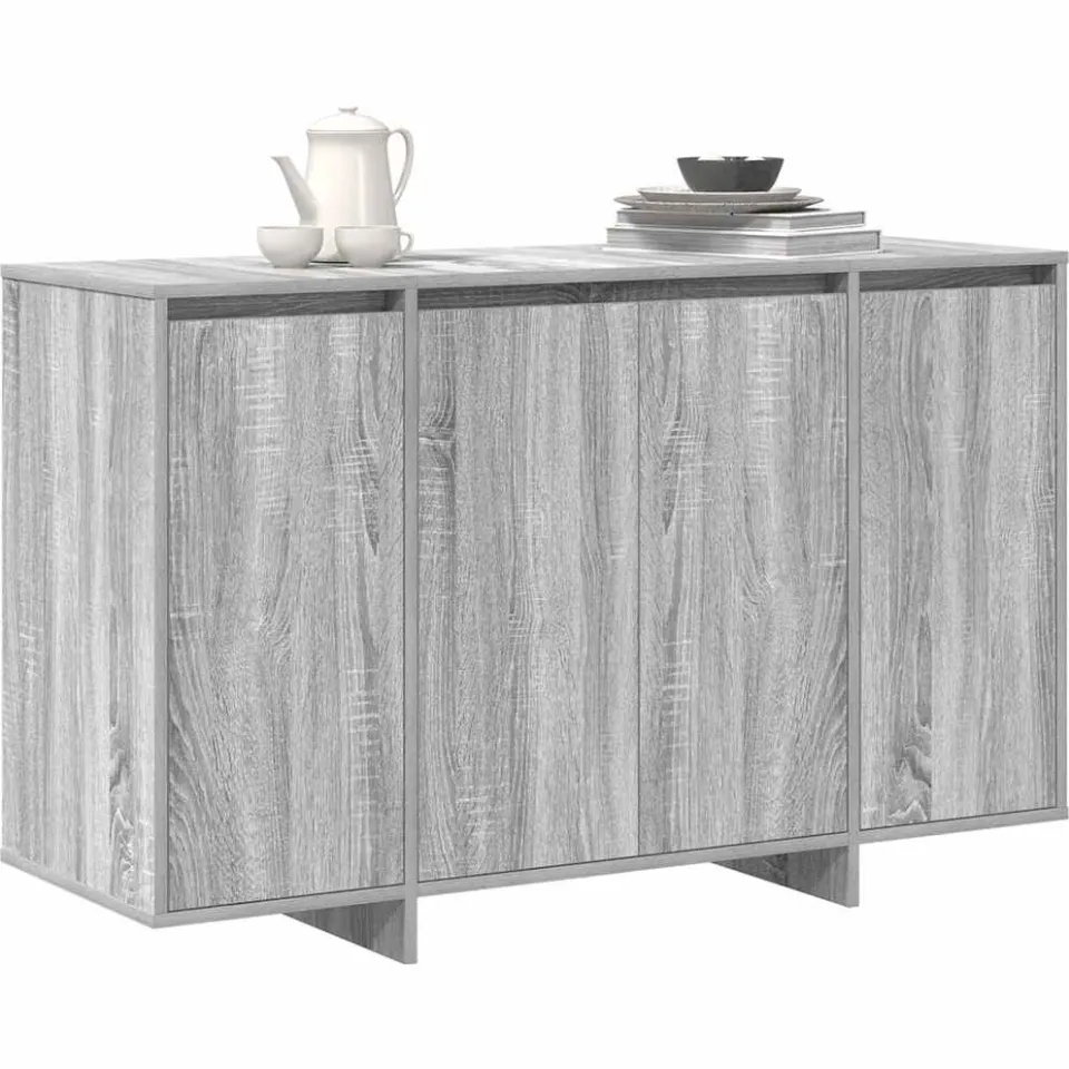vidaXL Dressoir Grijs Sonoma 120 x 41 x 75 cm Bewerkt hout