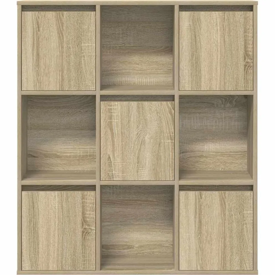 vidaXL Boekenkast 89x24x101,5 cm bewerkt hout sonoma eikenkleurig, foto 4
