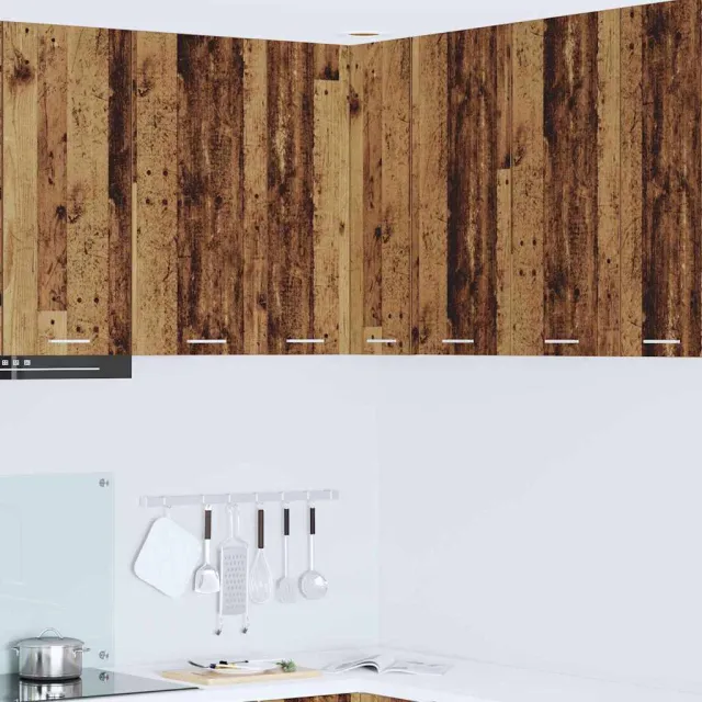 vidaXL Hangkast Oude Hout en Wit 57 x 57 x 80 cm Bewerkt hout Bruin