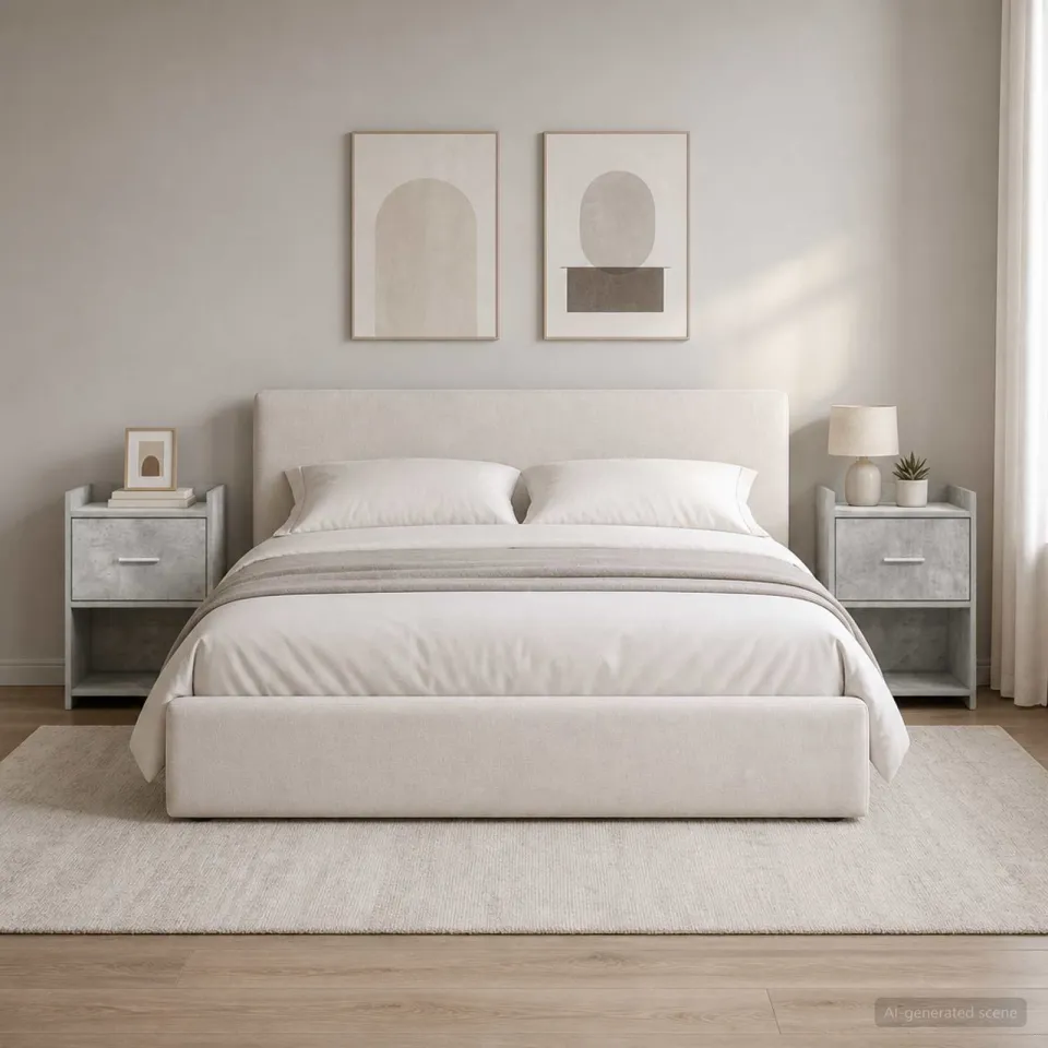 vidaXL Nachtkastjes 2 st Betongrijs 40 x 30 x 60 cm Bewerkt hout grijs, foto 4