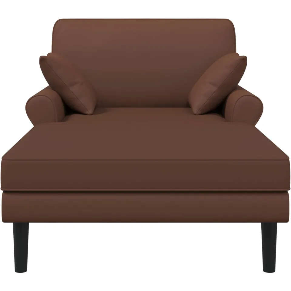 vidaXL Chaise longue Bruin Kunstleer
