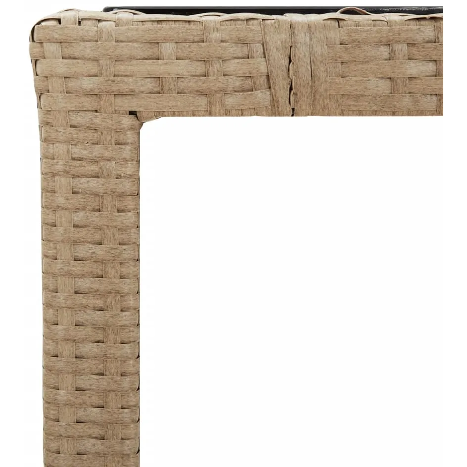 vidaXL 7-delige Tuinset met kussens poly rattan beige, foto 4