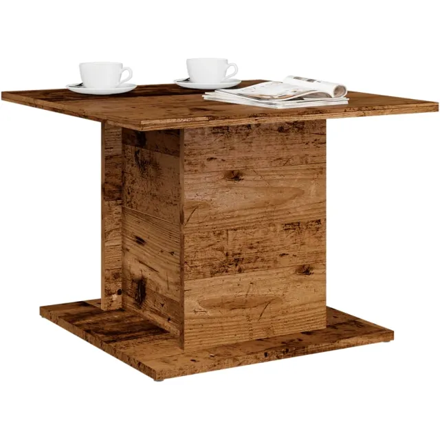 vidaXL Salontafel 55,5x55,5x40 cm bewerkt hout oud houtkleurig bruin, foto 2
