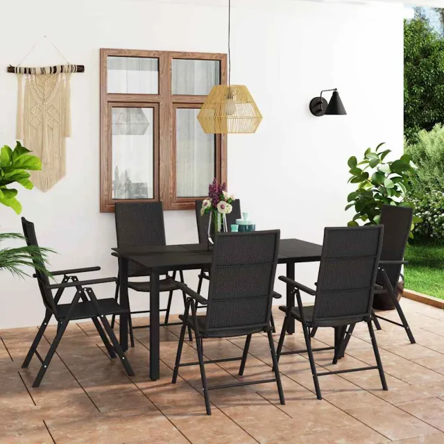 vidaXL 7-delige Tuinset zwart, foto 2