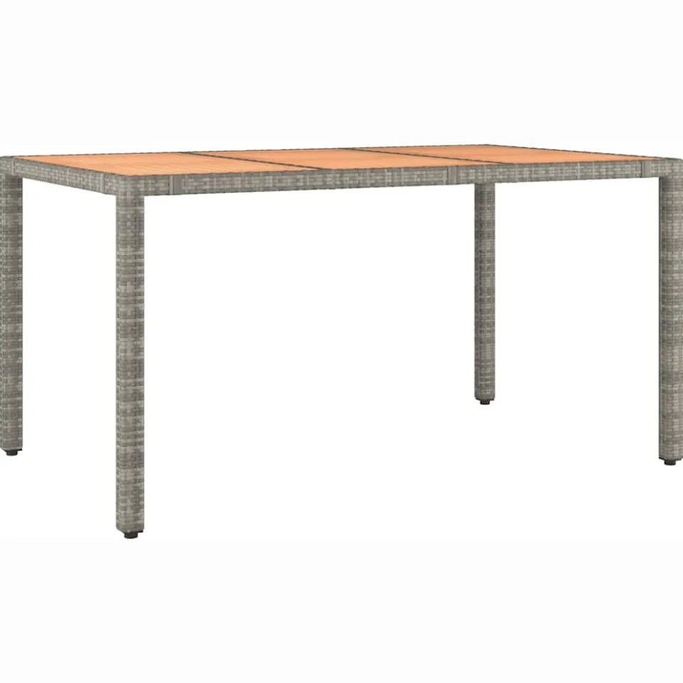 vidaXL 5-delige Bistroset met kussens poly rattan grijs, foto 3