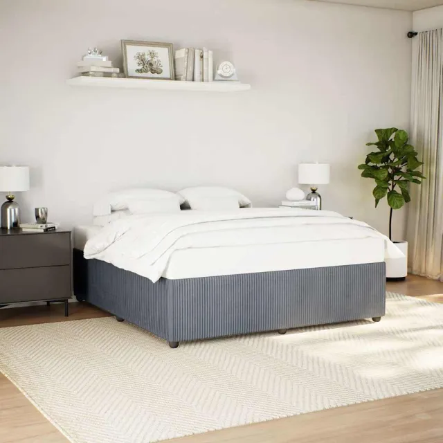 vidaXL Bedframe zonder matras 200x200 cm fluweel donkergrijs grijs