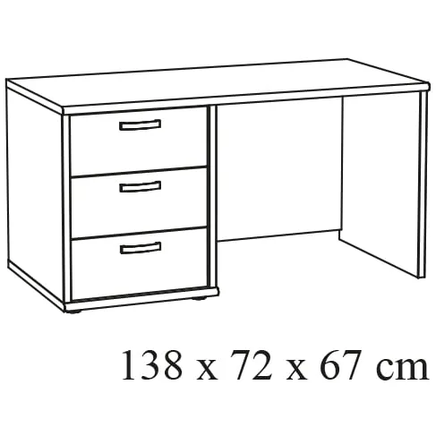 Bureau Benja beige, foto 2