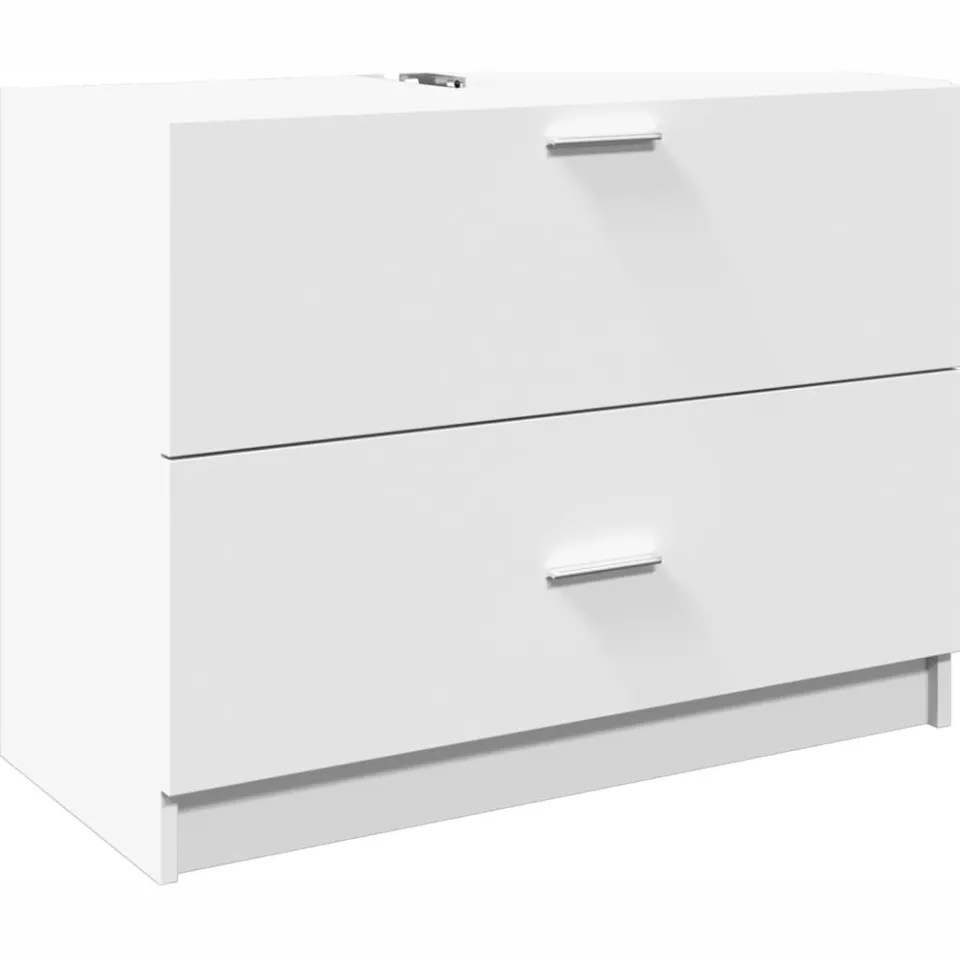 vidaXL Wastafelkast 78x37x59 cm bewerkt hout wit
