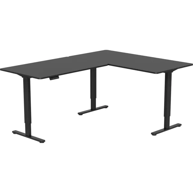Vestland Zit-sta Hoekbureau Elektrisch In Hoogte Verstelbaar - Conform ARBO-norm - Geheugenfunctie - 200 x 160 x 80CM - Dubbele Motor - Zwart