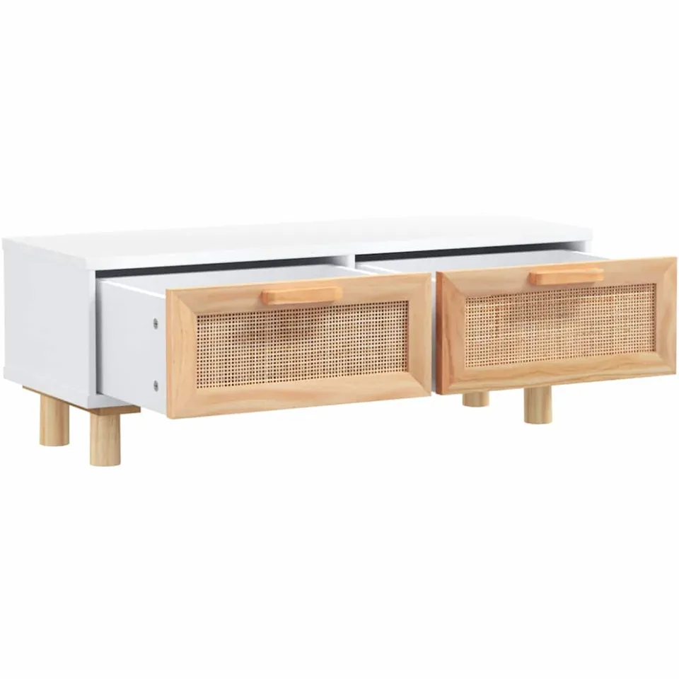 vidaXL Salontafel 80x40x30 cm bewerkt hout en grenenhout wit