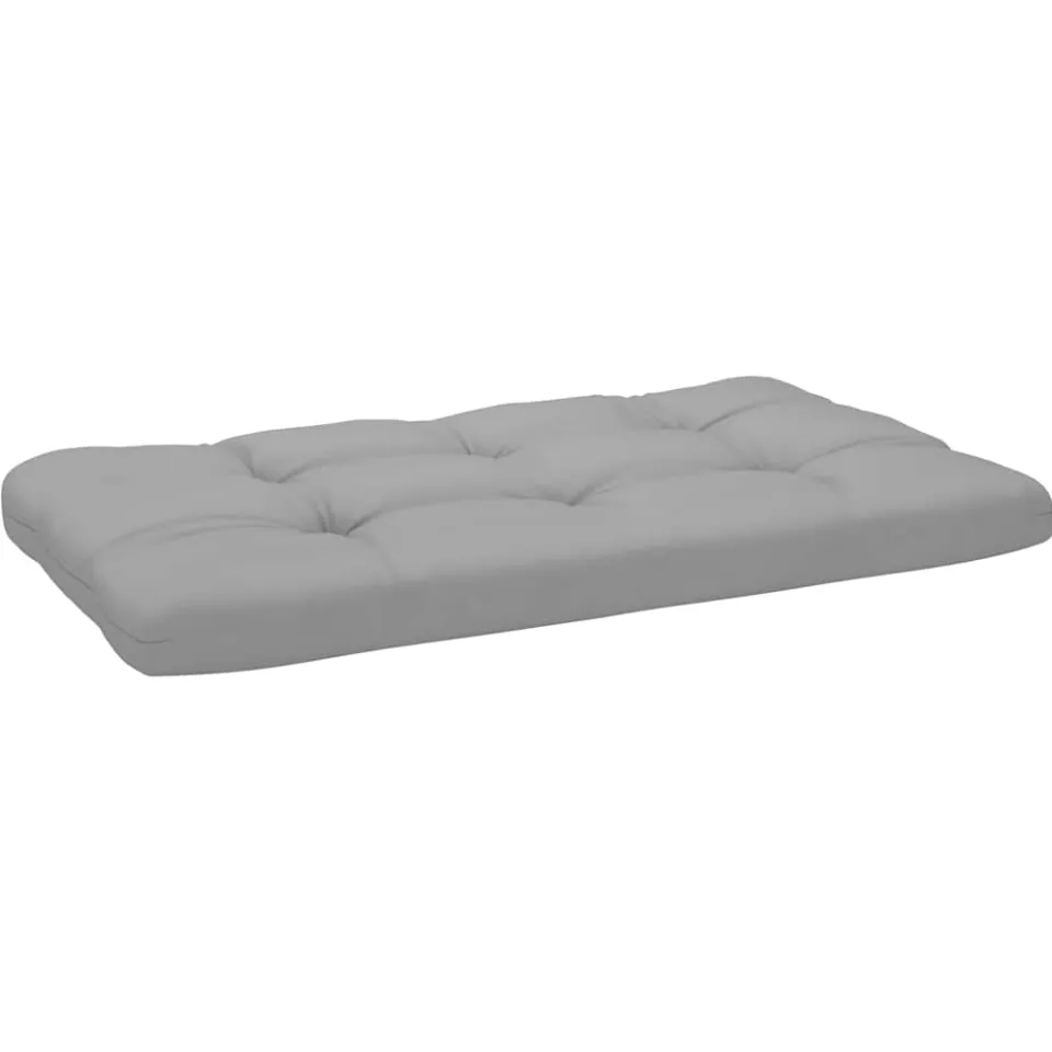vidaXL Tweezitsbank pallet met kussens grijs geïmpregneerd grenenhout, foto 4