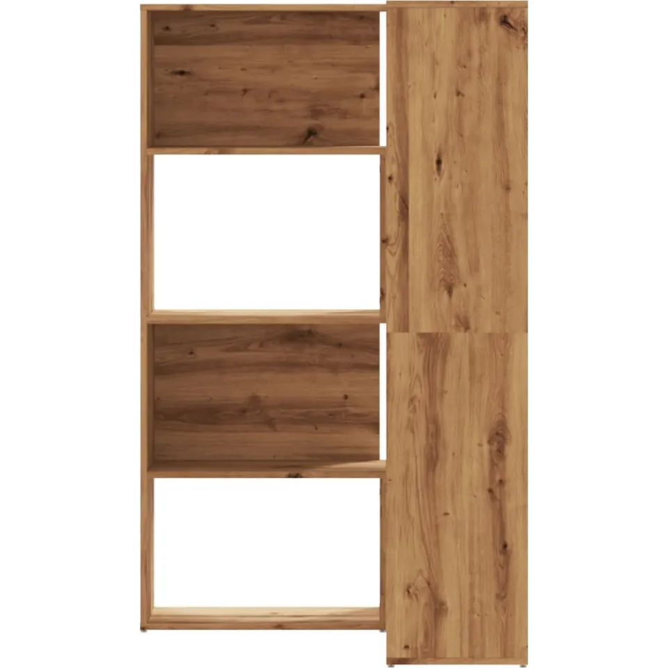 vidaXL Boekenkast 4-laags hoek 85x85x140 cm hout artisanaal eikenkleur, foto 4