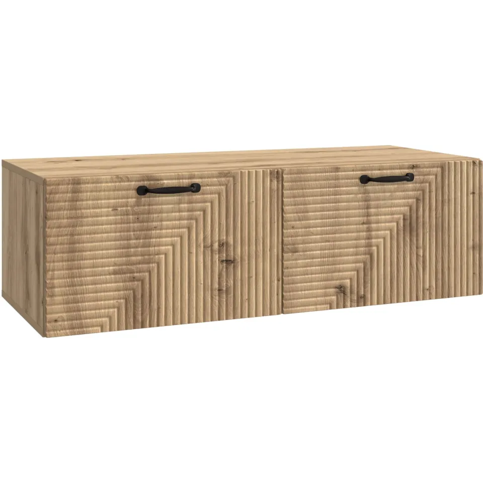 vidaXL Wandbeugel TV-kast 98 x 41 x 30 cm Artisanaal eiken, foto 3