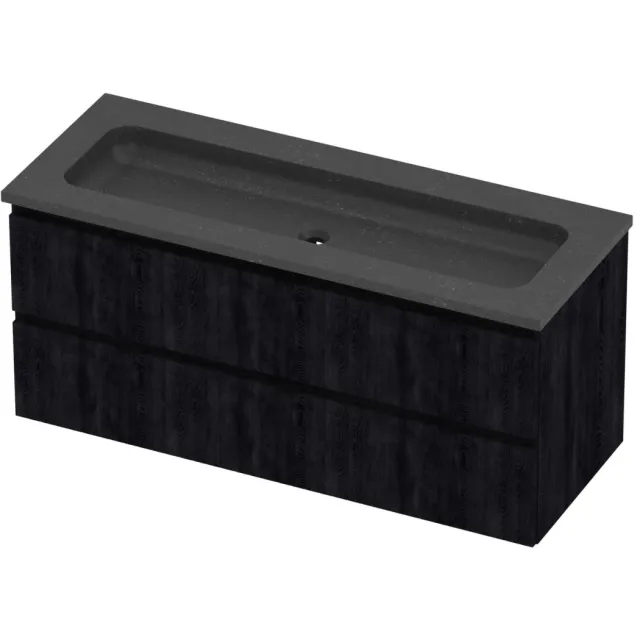 Proline Rollo Badmeubelset Hardsteen Elegant 120x46x54 cm Blue Stone Charcoal Oak Eiken