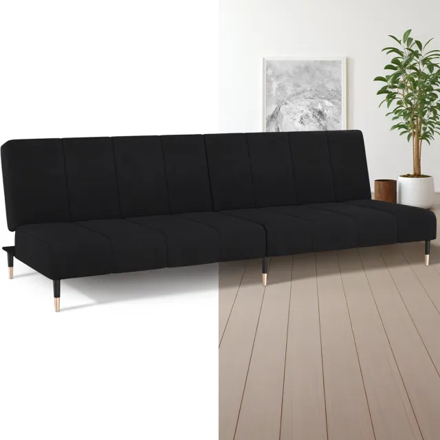 GranMaison Slaapbank - Uitklapbaar - Slaapstoel - Logeerbed - Zetelbed - Slaapfauteuil - Vouwbed - 2 persoons - Zeer comfortabel - Zwart