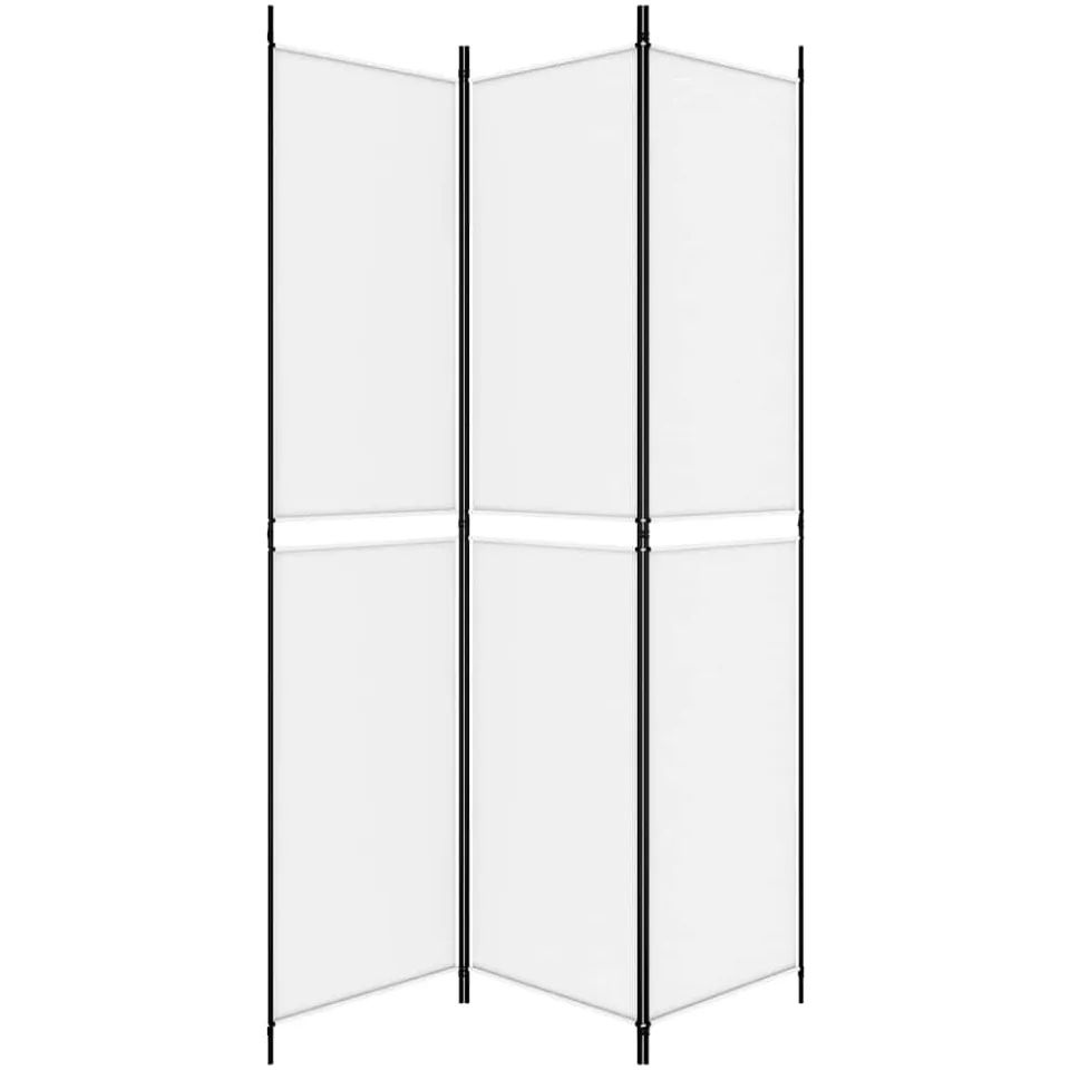 vidaXL Kamerscherm met 3 panelen 150x220 cm stof wit, foto 3