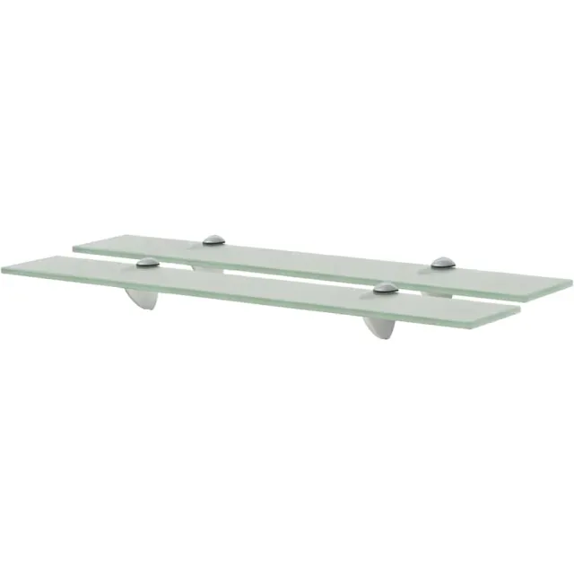 vidaXL Schappen zwevend 2 st 60x10 cm 8 mm glas Transparent