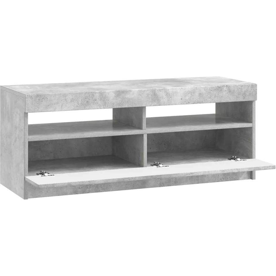 vidaXL LED tv-meubel Betongrijs Bewerkt hout grijs, foto 4