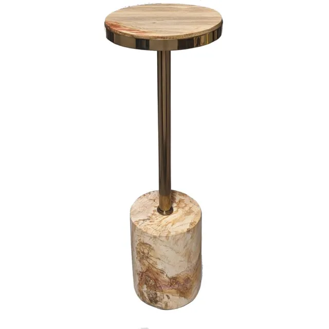 PTMD Bijzettafel Mody - Beige - 21x21x64cm