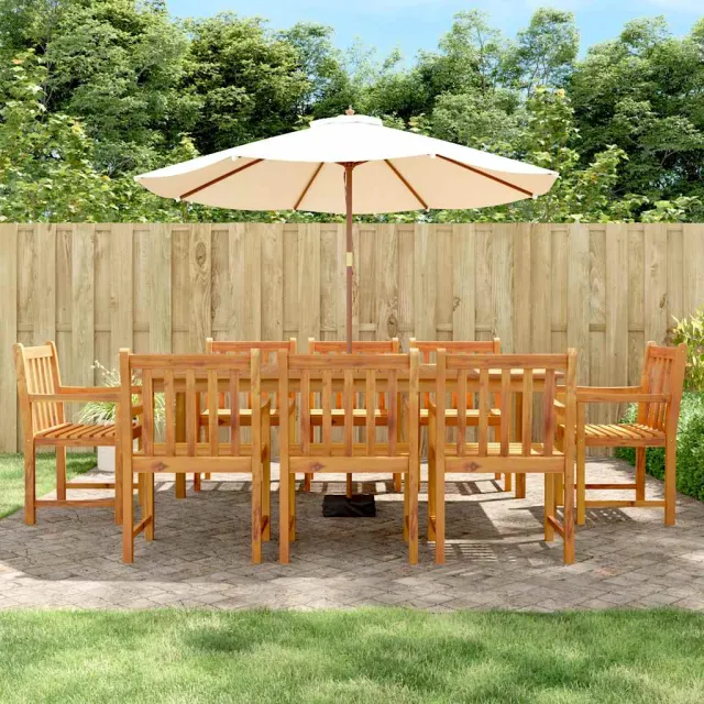 vidaXL 9-delige Tuinset massief acaciahout bruin, foto 2