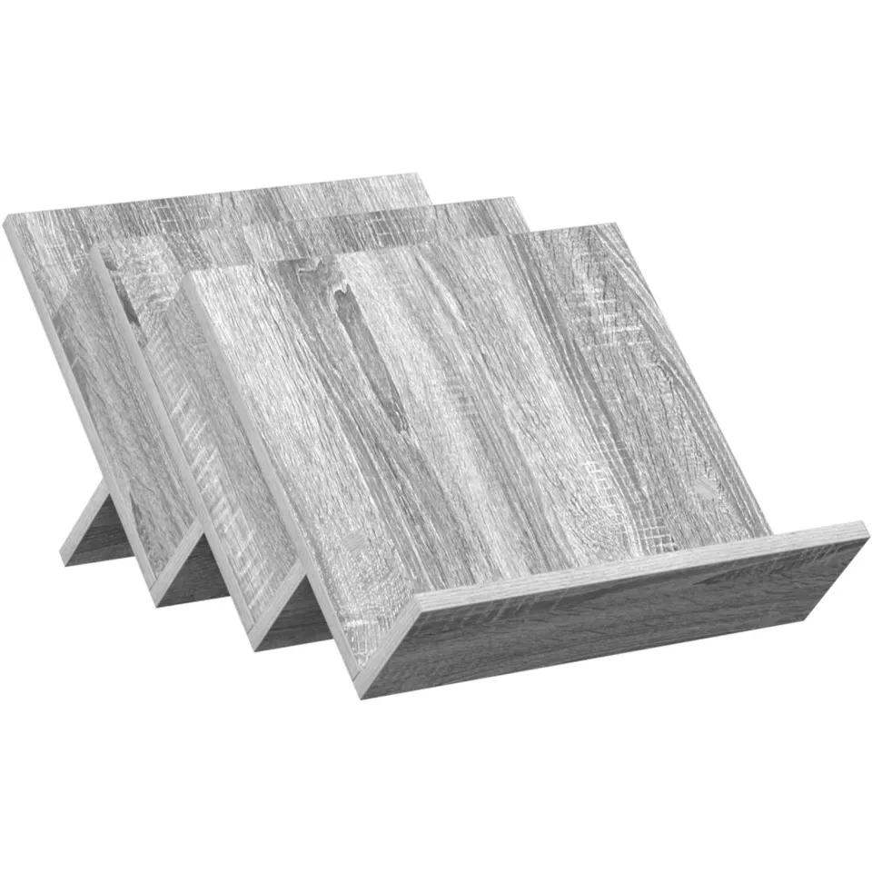 vidaXL Tijdschrift Rek Grijs Sonoma 53 x 40 x 28,5 cm Bewerkt hout, foto 3
