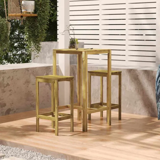 vidaXL Bartafel 60x60x110 cm geïmpregneerd grenenhout bruin, foto 2