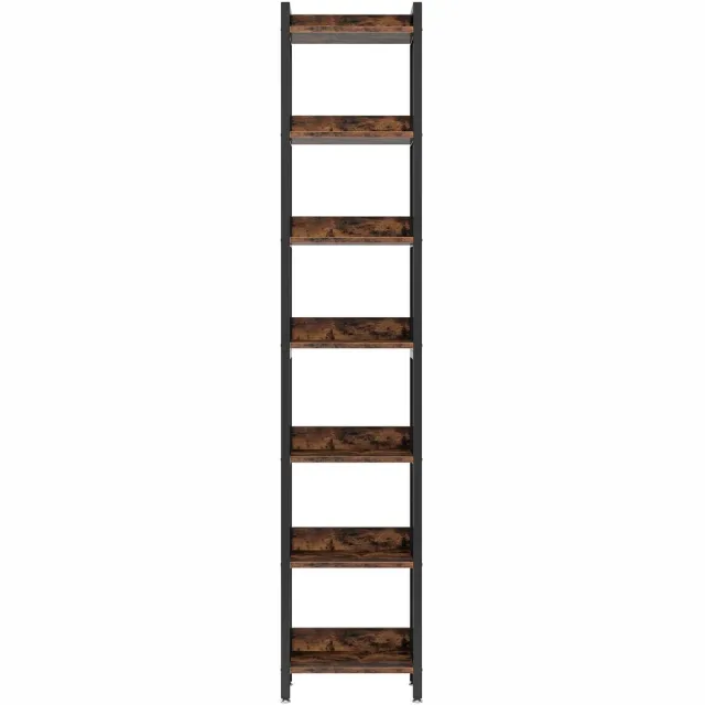 Mura Logistiek Mura Kast - Boekenkast - 34 x 35 x 200 cm - Zwart en bruin Zwart/Bruin